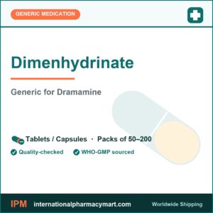 Dimenhydrinate - generic Dramamine | International Pharmacy Mart