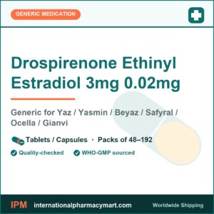 Drospirenone Ethinyl Estradiol 3mg 0.02mg - generic Yaz / Yasmin / Beyaz / Safyral / Ocella / Gianvi | International Pharmacy Mart