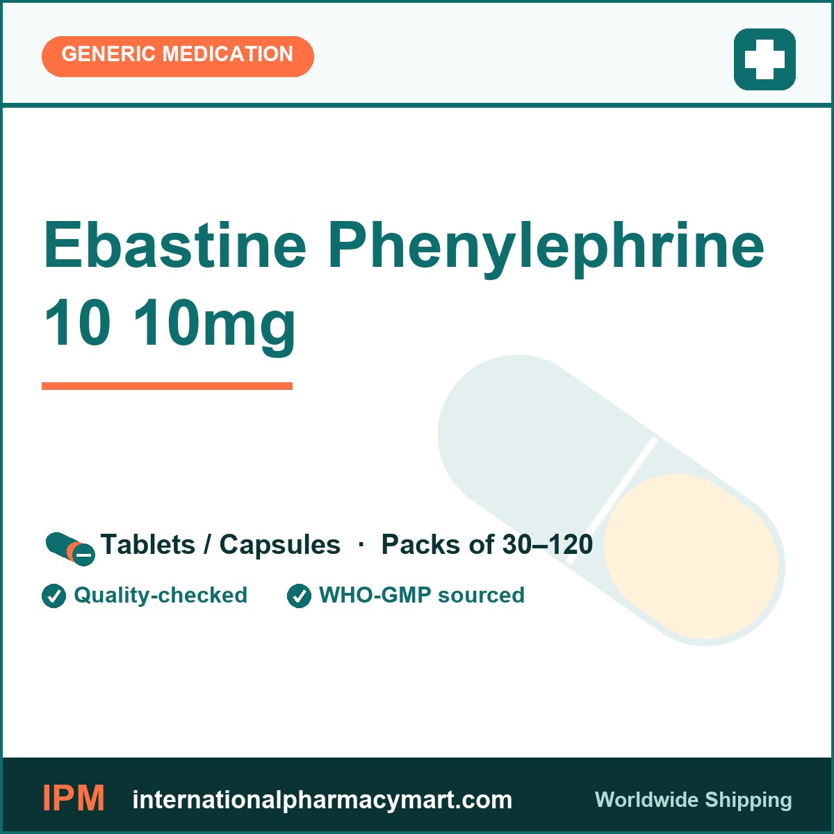 Ebastine Phenylephrine 10 10mg | International Pharmacy Mart