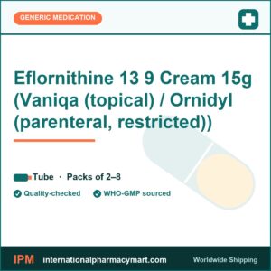 Eflornithine 13 9 Cream 15g (Vaniqa (topical) / Ornidyl (parenteral, restricted)) | International Pharmacy Mart