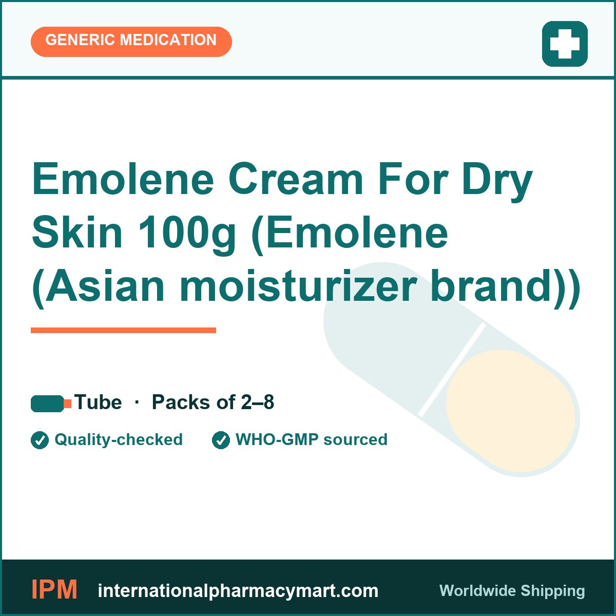 Emolene Cream For Dry Skin 100g (Emolene (Asian moisturizer brand)) | International Pharmacy Mart