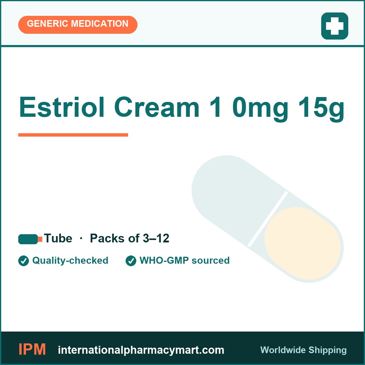 Estriol Cream 1 0mg 15g | International Pharmacy Mart