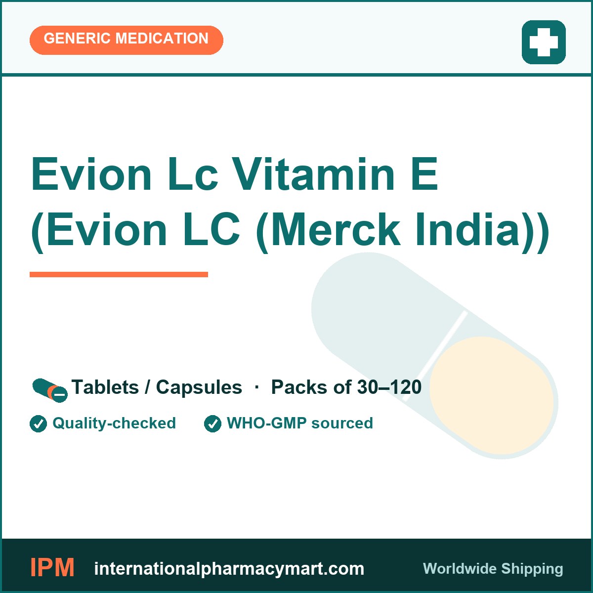 Evion Lc Vitamin E (Evion LC (Merck India)) | International Pharmacy Mart