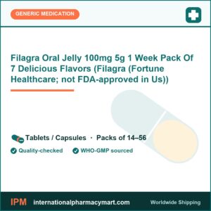 Filagra Oral Jelly 100mg 5g 1 Week Pack Of 7 Delicious Flavors (Filagra (Fortune Healthcare; not FDA-approved in Us)) | International Pharmacy Mart