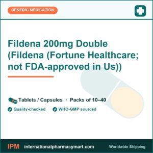 Fildena 200mg Double (Fildena (Fortune Healthcare; not FDA-approved in Us)) | International Pharmacy Mart