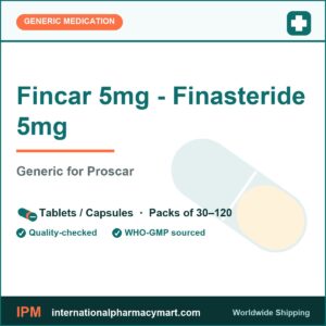 Fincar 5mg - Finasteride 5mg - generic Proscar | International Pharmacy Mart
