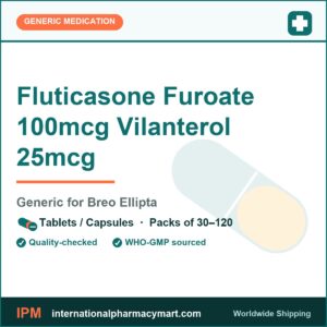 Fluticasone Furoate 100mcg Vilanterol 25mcg - generic Breo Ellipta | International Pharmacy Mart