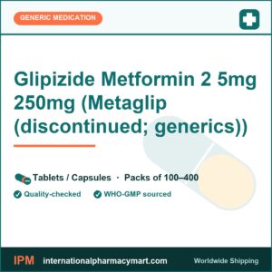 Glipizide Metformin 2 5mg 250mg (Metaglip (discontinued; generics)) | International Pharmacy Mart