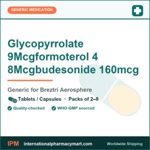 Glycopyrrolate 9Mcgformoterol 4 8Mcgbudesonide 160mcg - generic Breztri Aerosphere | International Pharmacy Mart
