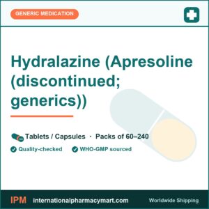 Hydralazine (Apresoline (discontinued; generics)) | International Pharmacy Mart