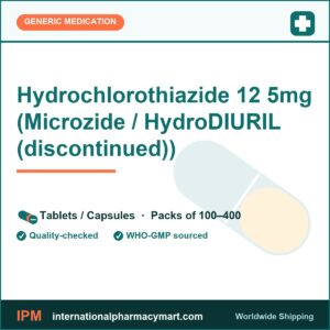 Hydrochlorothiazide 12 5mg (Microzide / HydroDIURIL (discontinued)) | International Pharmacy Mart