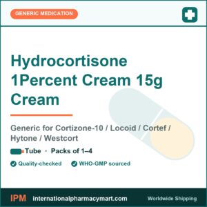 Hydrocortisone 1Percent Cream 15g Cream - generic Cortizone-10 / Locoid / Cortef / Hytone / Westcort | International Pharmacy Mart
