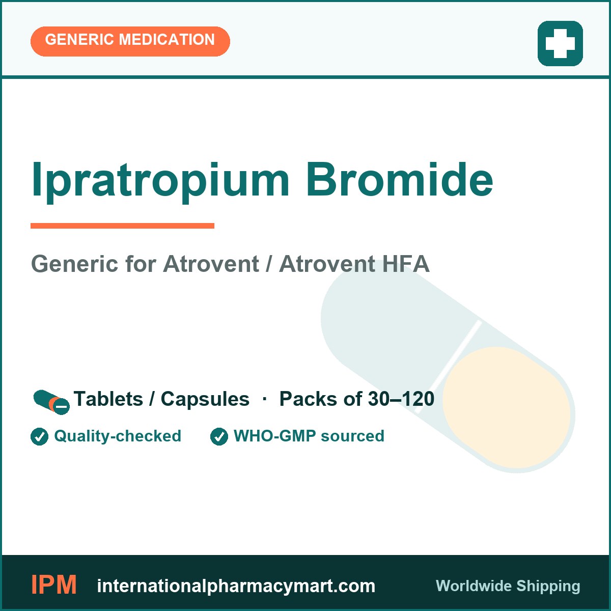 Ipratropium Bromide - generic Atrovent / Atrovent HFA | International Pharmacy Mart