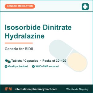 Isosorbide Dinitrate Hydralazine - generic BiDil | International Pharmacy Mart
