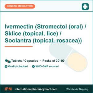 Ivermectin (Stromectol (oral) / Sklice (topical, lice) / Soolantra (topical, rosacea)) | International Pharmacy Mart