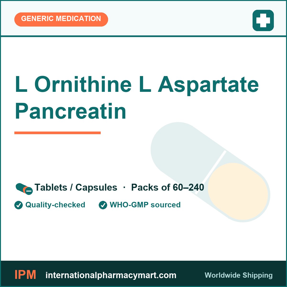 L Ornithine L Aspartate Pancreatin | International Pharmacy Mart