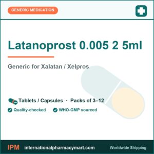 Latanoprost 0.005 2 5ml - generic Xalatan / Xelpros | International Pharmacy Mart