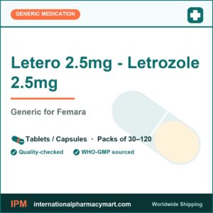 Letero 2.5mg - Letrozole 2.5mg - generic Femara | International Pharmacy Mart