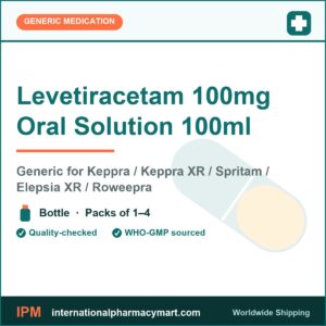 Levetiracetam 100mg Oral Solution 100ml - generic Keppra / Keppra XR / Spritam / Elepsia XR / Roweepra | International Pharmacy Mart