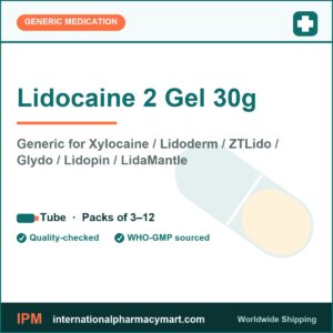 Lidocaine 2 Gel 30g - generic Xylocaine / Lidoderm / ZTLido / Glydo / Lidopin / LidaMantle | International Pharmacy Mart