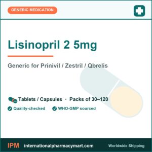 Lisinopril 2 5mg - generic Prinivil / Zestril / Qbrelis | International Pharmacy Mart