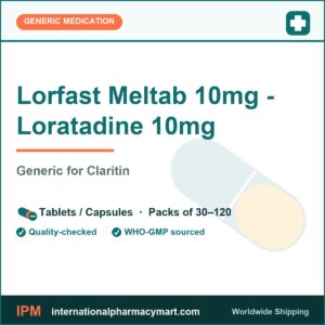 Lorfast Meltab 10mg - Loratadine 10mg - generic Claritin | International Pharmacy Mart