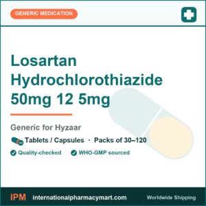 Losartan Hydrochlorothiazide 50mg 12 5mg - generic Hyzaar | International Pharmacy Mart