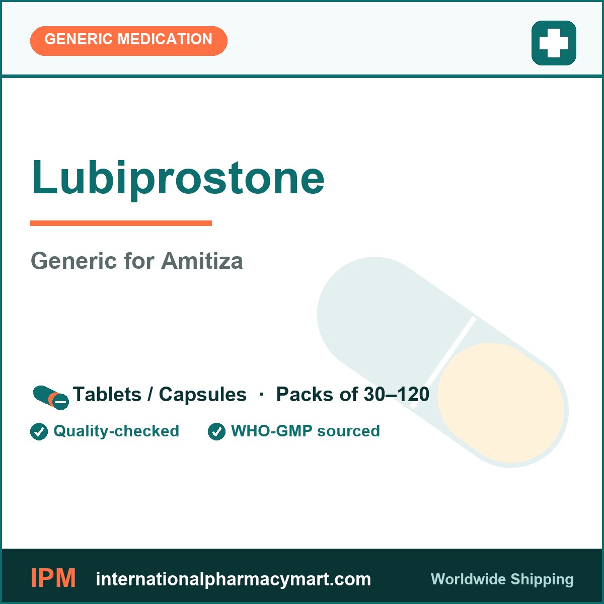 Lubiprostone - generic Amitiza | International Pharmacy Mart