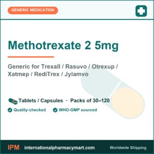 Methotrexate 2 5mg - generic Trexall / Rasuvo / Otrexup / Xatmep / RediTrex / Jylamvo | International Pharmacy Mart
