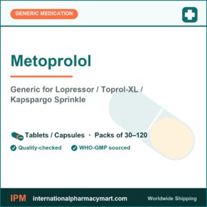 Metoprolol - generic Lopressor / Toprol-XL / Kapspargo Sprinkle | International Pharmacy Mart