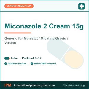Miconazole 2 Cream 15g - generic Monistat / Micatin / Oravig / Vusion | International Pharmacy Mart