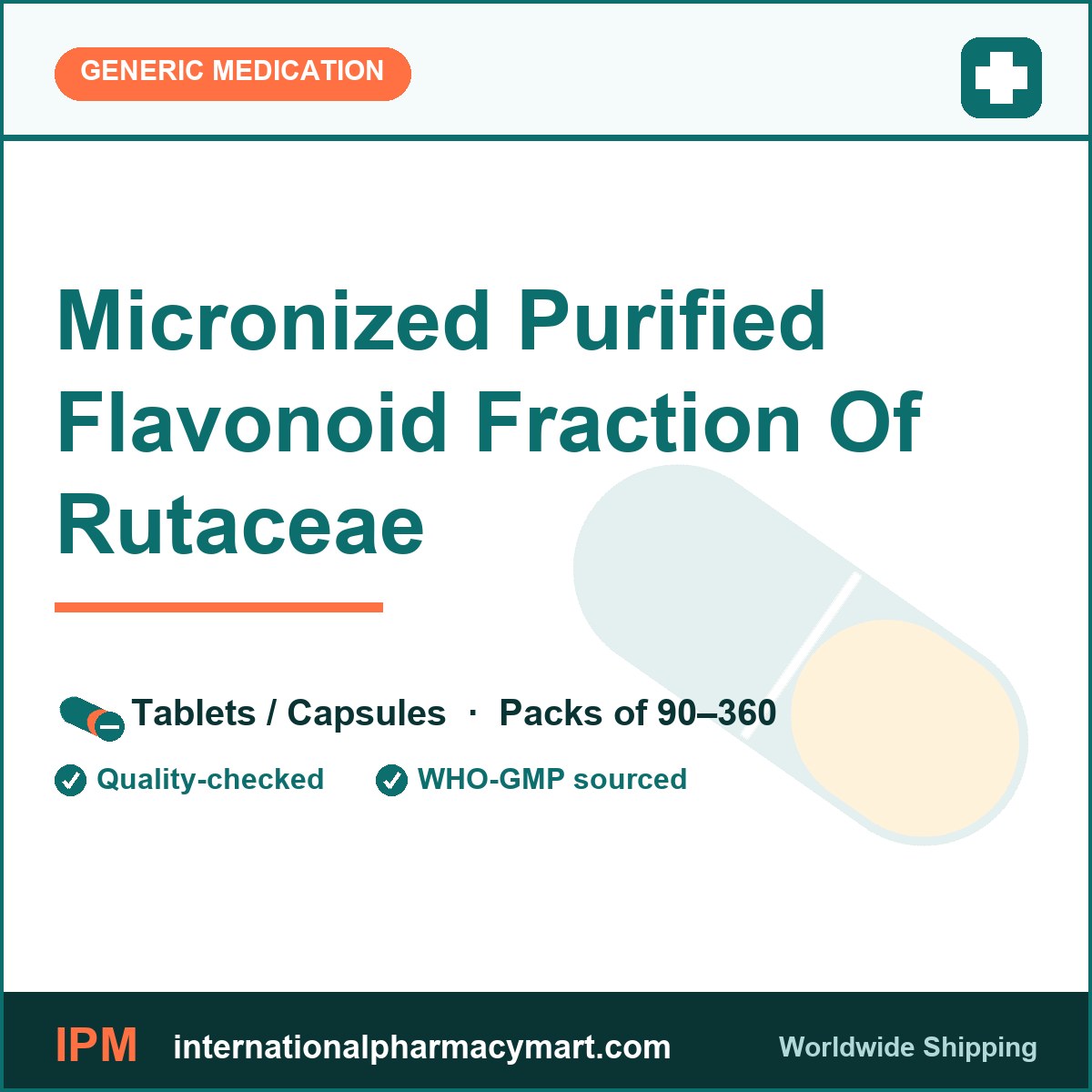 Micronized Purified Flavonoid Fraction Of Rutaceae | International Pharmacy Mart