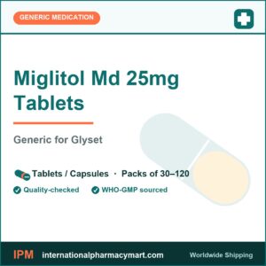 Miglitol Md 25mg Tablets - generic Glyset | International Pharmacy Mart