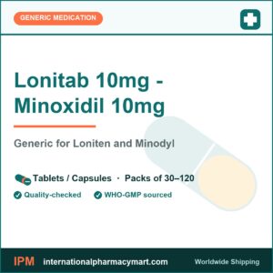 Lonitab 10mg - Minoxidil 10mg - generic Loniten and Minodyl | International Pharmacy Mart