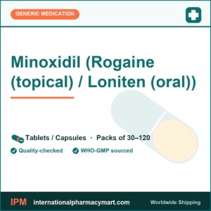 Minoxidil (Rogaine (topical) / Loniten (oral)) | International Pharmacy Mart