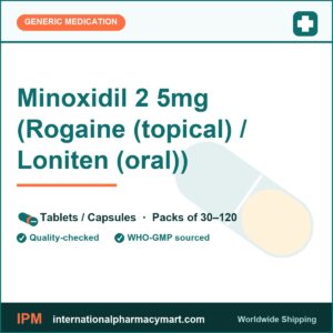 Minoxidil 2 5mg (Rogaine (topical) / Loniten (oral)) | International Pharmacy Mart