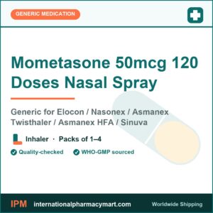 Mometasone 50mcg 120 Doses Nasal Spray - generic Elocon / Nasonex / Asmanex Twisthaler / Asmanex HFA / Sinuva | International Pharmacy Mart