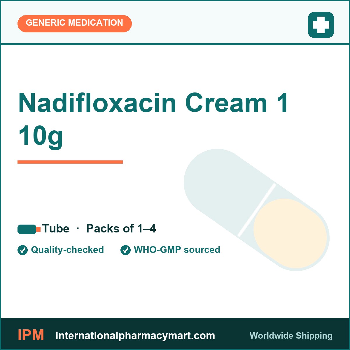 Nadifloxacin Cream 1 10g | International Pharmacy Mart