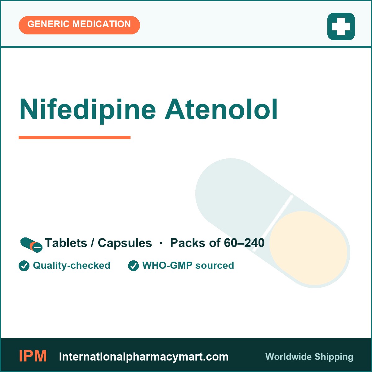 Nifedipine Atenolol | International Pharmacy Mart