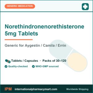 Norethindronenorethisterone 5mg Tablets - generic Aygestin / Camila / Errin | International Pharmacy Mart