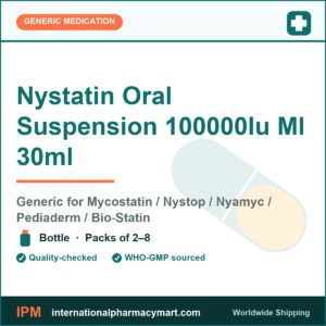 Nystatin Oral Suspension 100000Iu Ml 30ml - generic Mycostatin / Nystop / Nyamyc / Pediaderm / Bio-Statin | International Pharmacy Mart