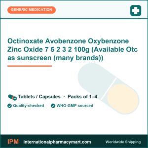 Octinoxate Avobenzone Oxybenzone Zinc Oxide 7 5 2 3 2 100g (Available Otc as sunscreen (many brands)) | International Pharmacy Mart