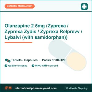 Olanzapine 2 5mg (Zyprexa / Zyprexa Zydis / Zyprexa Relprevv / Lybalvi (with samidorphan)) | International Pharmacy Mart