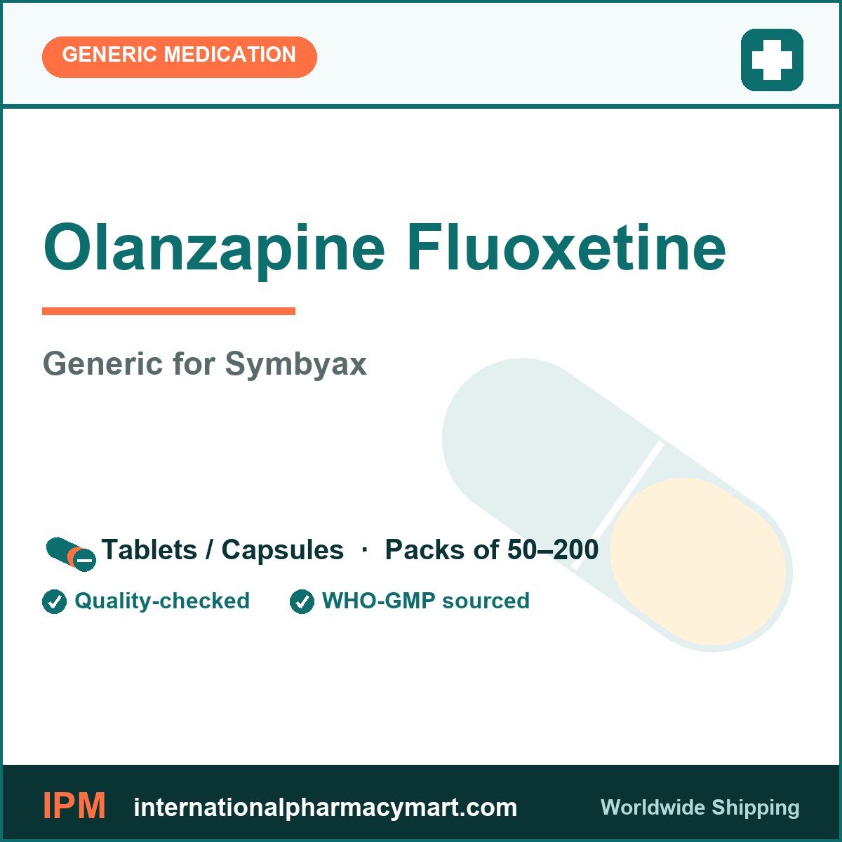 Olanzapine Fluoxetine - generic Symbyax | International Pharmacy Mart