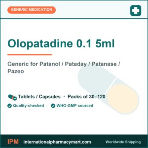 Olopatadine 0.1 5ml - generic Patanol / Pataday / Patanase / Pazeo | International Pharmacy Mart