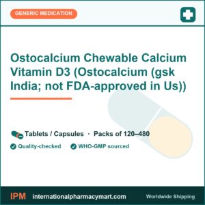 Ostocalcium Chewable Calcium Vitamin D3 (Ostocalcium (gsk India; not FDA-approved in Us)) | International Pharmacy Mart