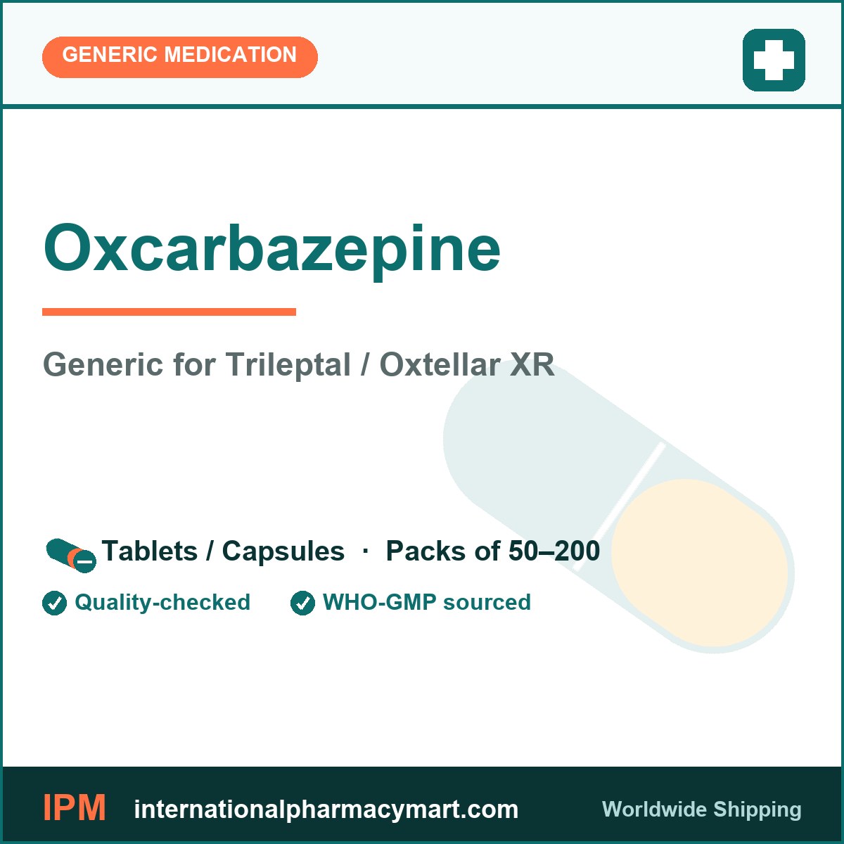 Oxcarbazepine - generic Trileptal / Oxtellar XR | International Pharmacy Mart