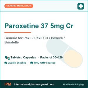 Paroxetine 37 5mg Cr - generic Paxil / Paxil CR / Pexeva / Brisdelle | International Pharmacy Mart