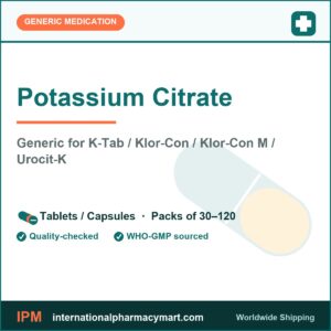 Potassium Citrate - generic K-Tab / Klor-Con / Klor-Con M / Urocit-K | International Pharmacy Mart