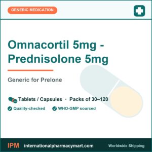 Omnacortil 5mg - Prednisolone 5mg - generic Prelone | International Pharmacy Mart